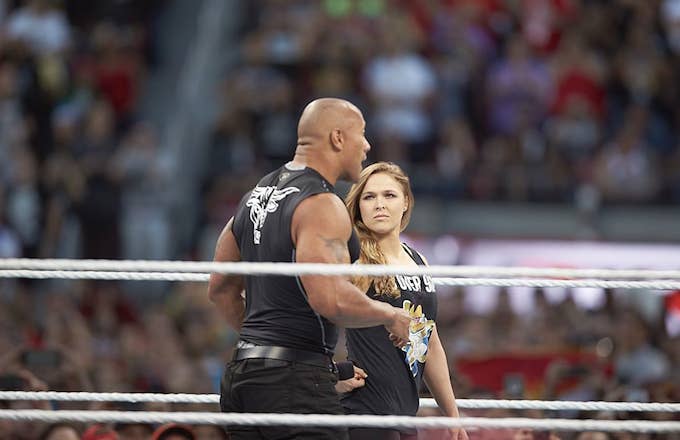 The Rock and Ronda Rousey