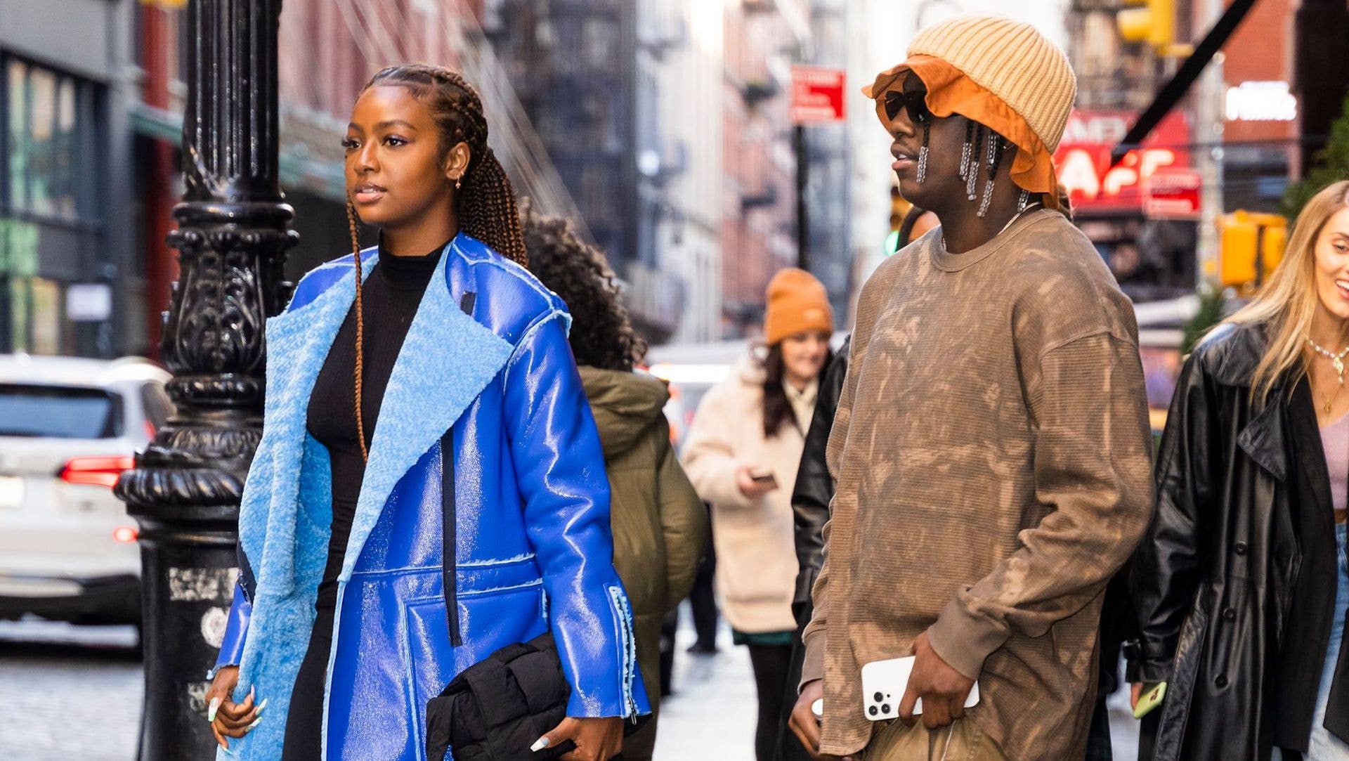 ustine Skye (L) and Lil Yachty are seen in SoHo on January 22, 2022