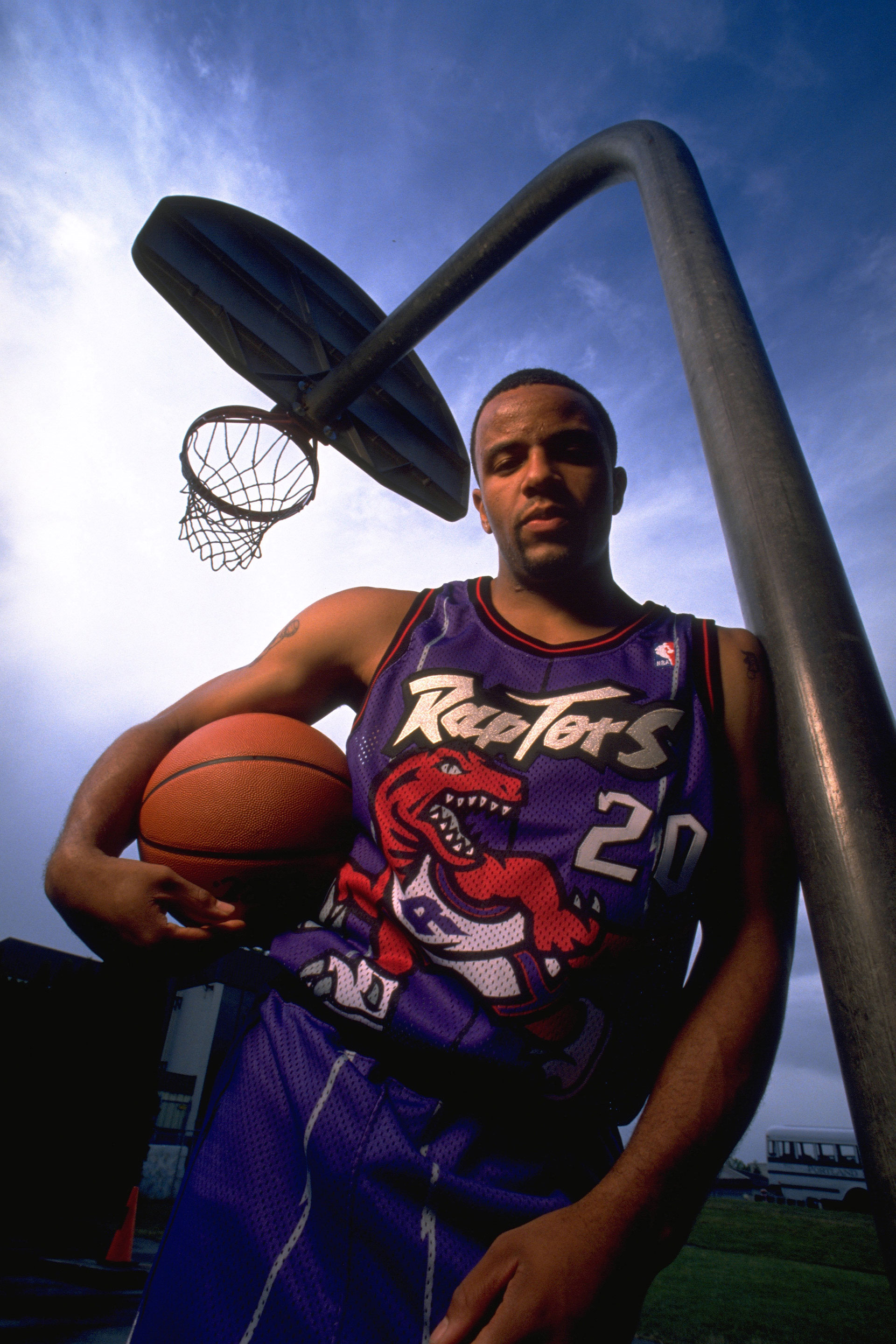 A portrait of Toronto Raptors guard Damon Stoudamire in Toronto