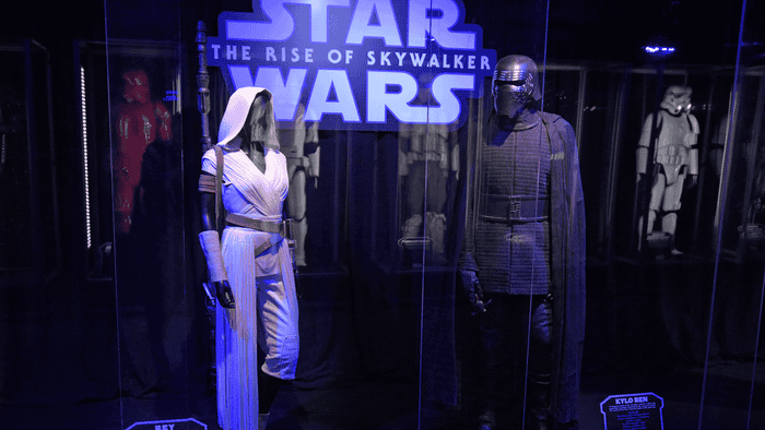 Kylo Ren and Rey costumes.