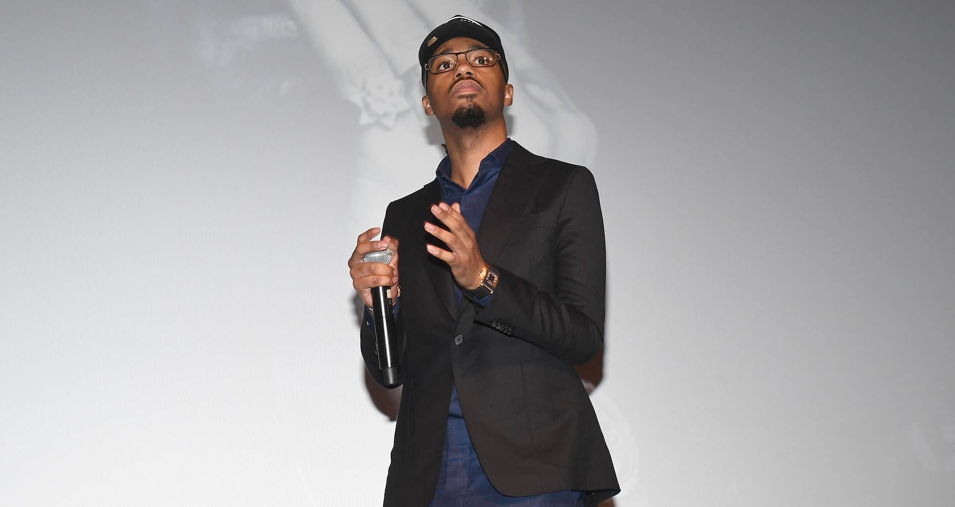 Metro Boomin speaks onstage during 'Uncut Gems' premiere in 2019