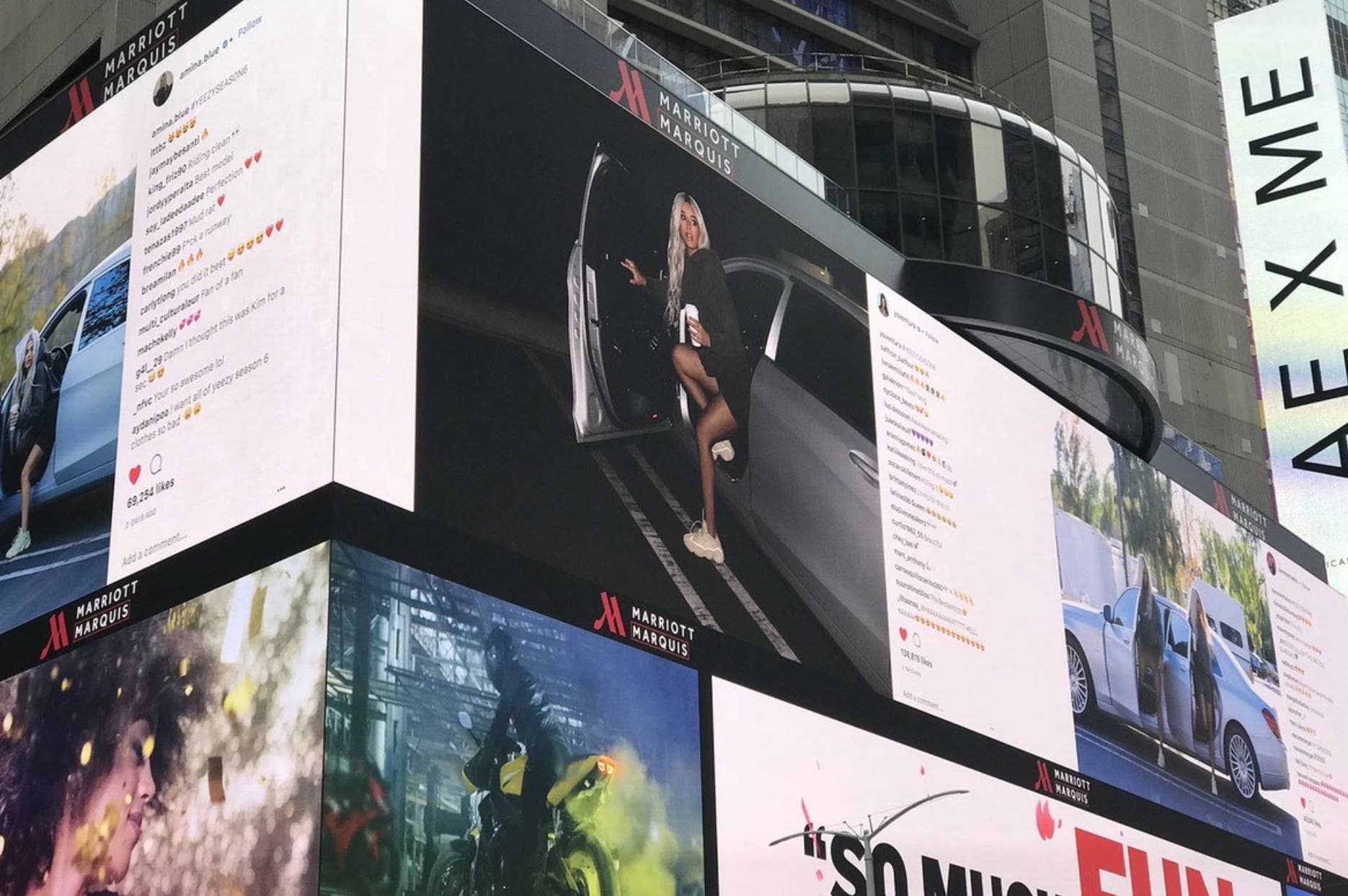 Yeezy Season 6 Ad Times Square