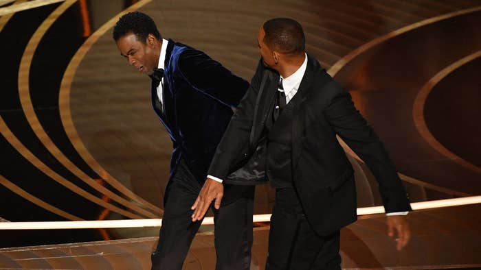 Will Smith and Chris Rock are seen at the Oscars