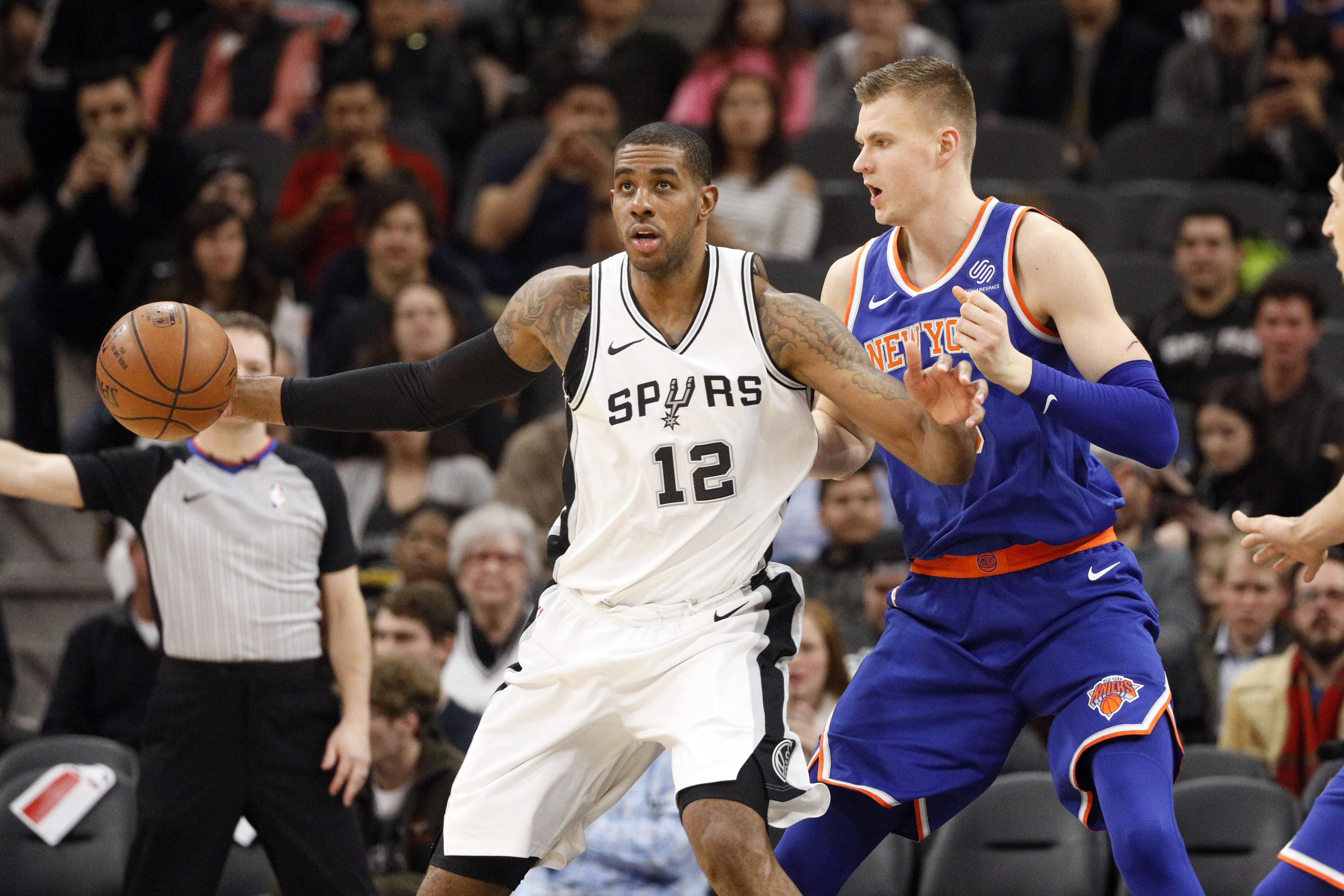 LaMarcus Aldridge Kristaps Porzingis 2017