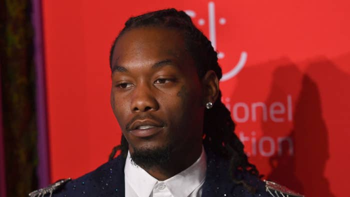 Offset arrives for Rihanna's 5th Annual Diamond Ball.