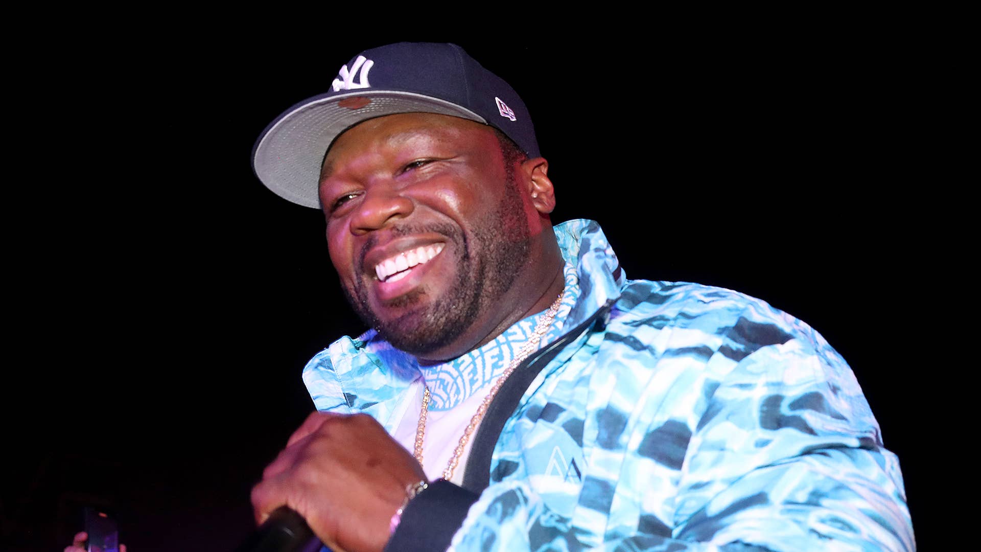 Curtis "50 Cent" Jackson III performs during the Celia Cruz x Skott Marsi NFT Launch