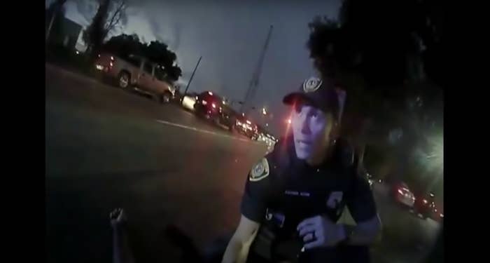 Screenshot of officer from body cam footage