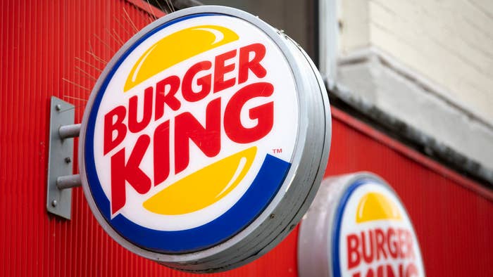 A close up of a Burger King sign on July 09, 2020 in Cardiff, United Kingdom