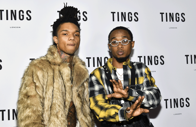 Hip hop duo Rae Sremmurd with Swae Lee and Slim Jxmmi attend a TINGS Magazine event.