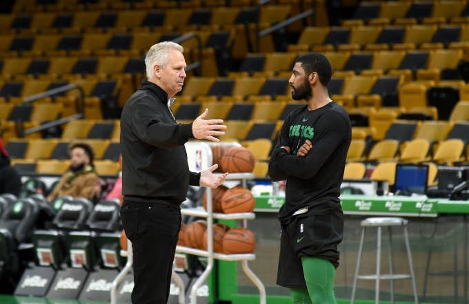 General Manager Danny Ainge and Kyrie Irving