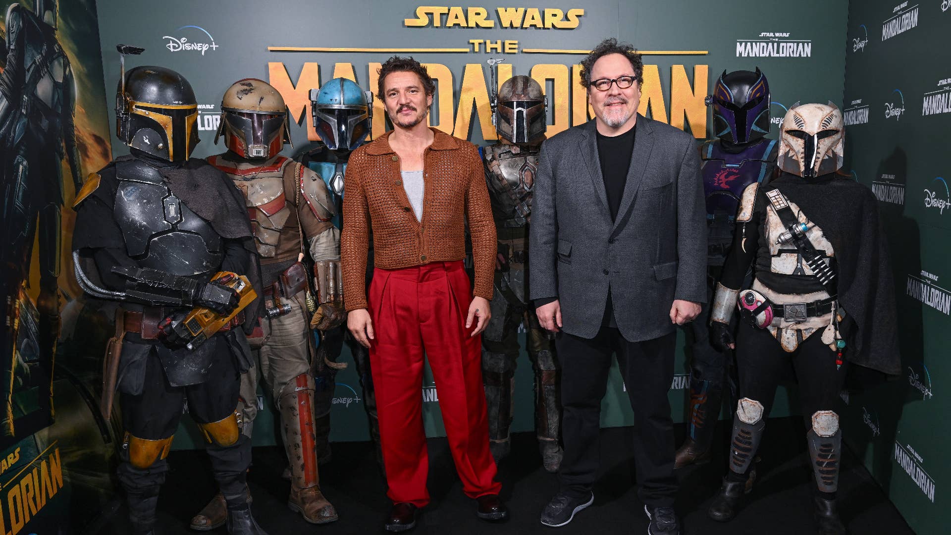 Pedro Pascal and Jon Favreau attend 'The Forge' experience inspired by the Star Wars series The Mandalorian.