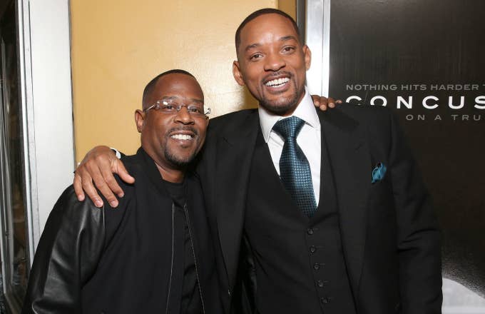 Martin Lawrence and Will Smith attend a screening