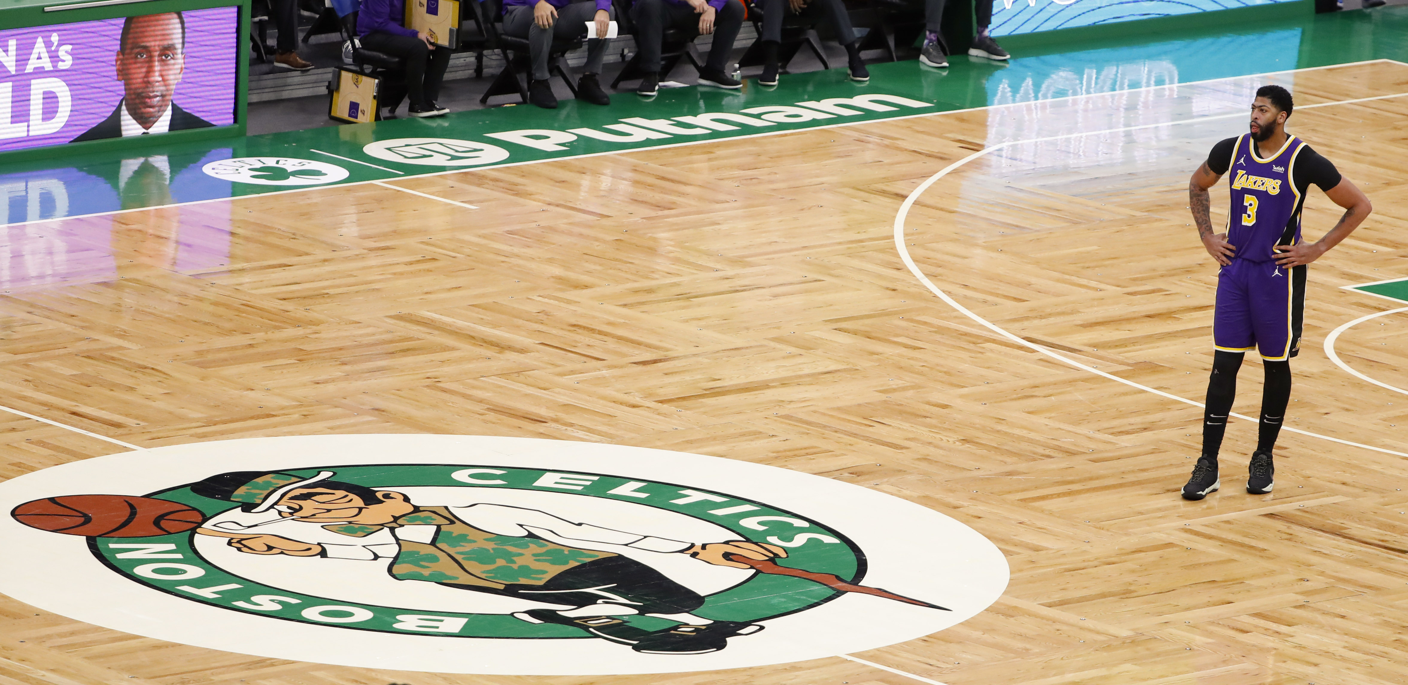 Anthony Davis Lakers Celtics Center Court 2021