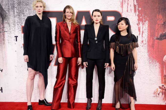 Gwendoline Christie, Laura Dern, Daisy Ridley and Kelly Marie Tran at a &#x27;Star Wars&#x27; premiere.