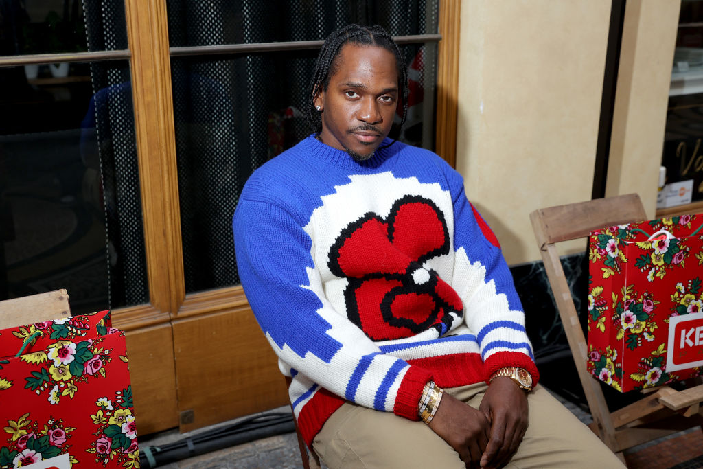 Pusha-T at the Kenzo fashion show in Paris