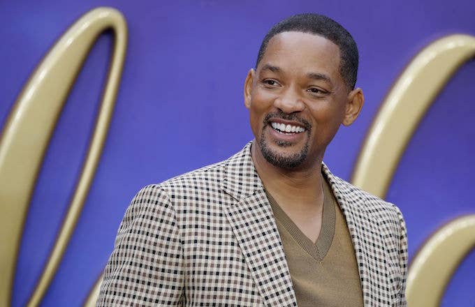 Will Smith poses on arrival for the European Gala of &quot;Aladdin.&quot;
