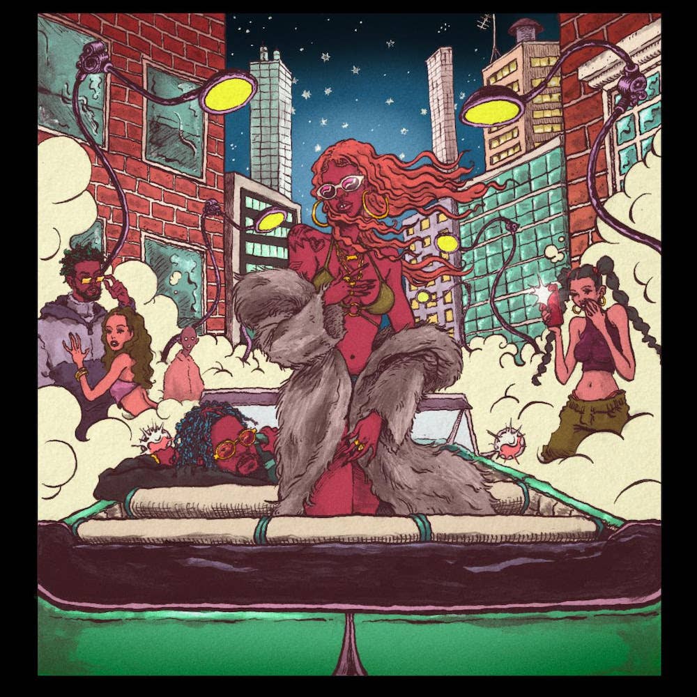 The cover art for Kari Faux and Big KRIT's "Turnin' Heads"