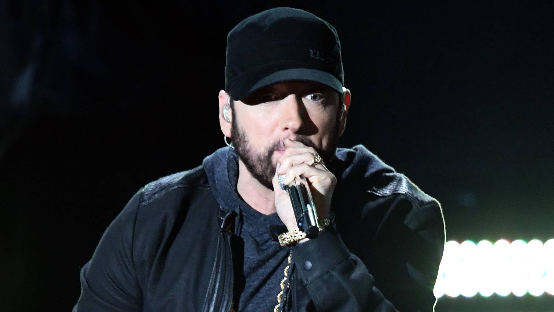 Eminem performs onstage during the 92nd Annual Academy Awards.