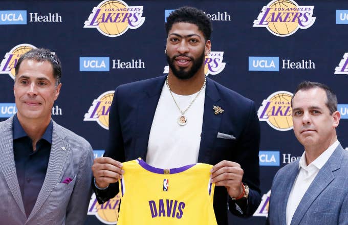 General Manager Rob Pelinka and Head Coach, Frank Vogel introduce Anthony Davis