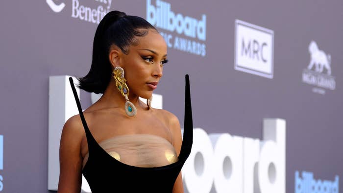 US rapper Doja Cat attends the 2022 Billboard Music Awards at the MGM Grand Garden Arena