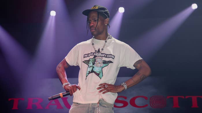 Travis Scott performs at E11EVEN on October 30, 2022 in Miami, Florida