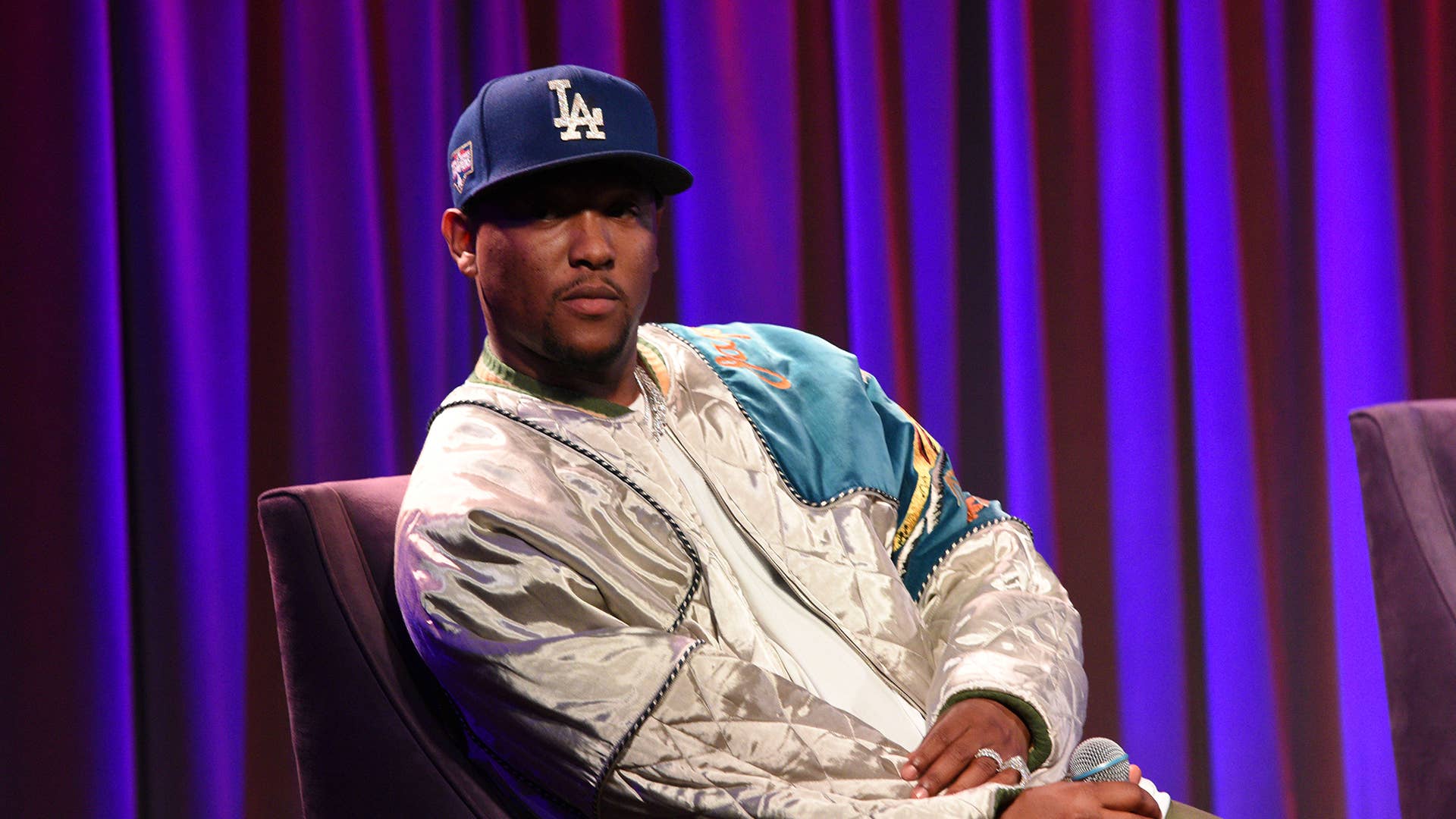 Hit-Boy speaks at The GRAMMY Museum on October 19, 2021 in Los Angeles, California.