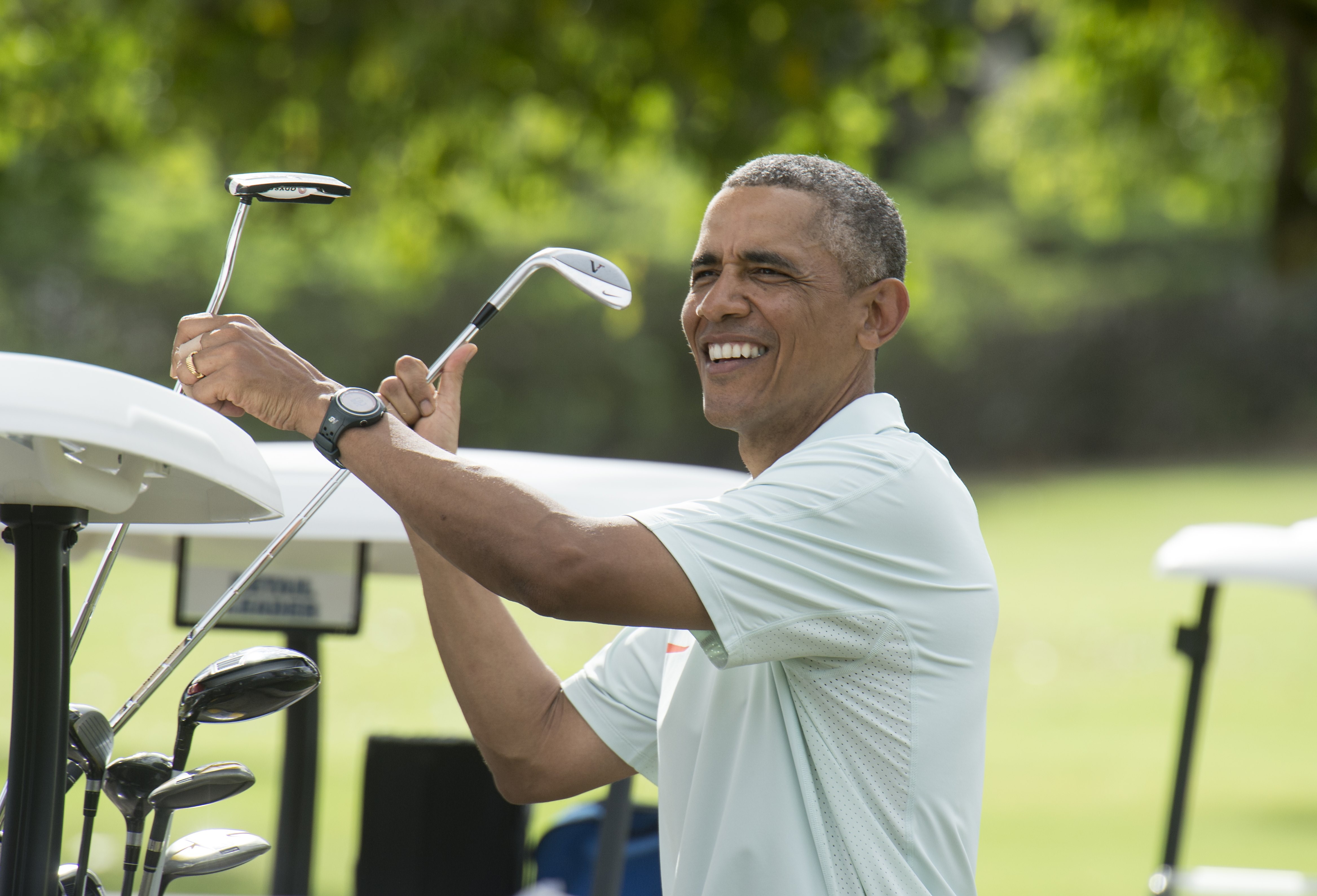 Obama Golf Course Hawaii 2014