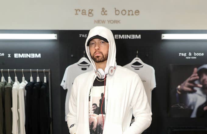 Eminem attends the rag &amp; bone X Eminem London Pop Up