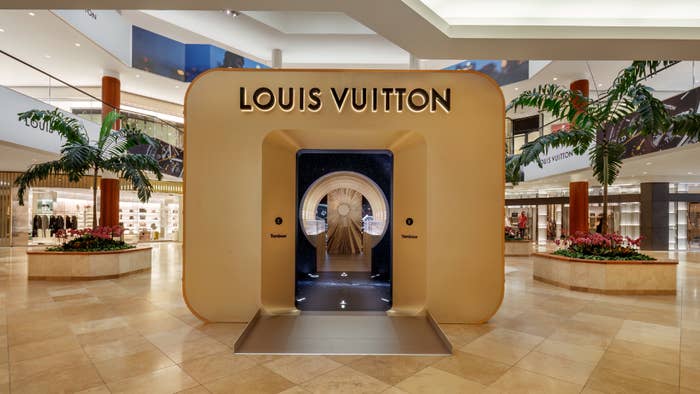 Louis Vuitton pop up experience is pictured