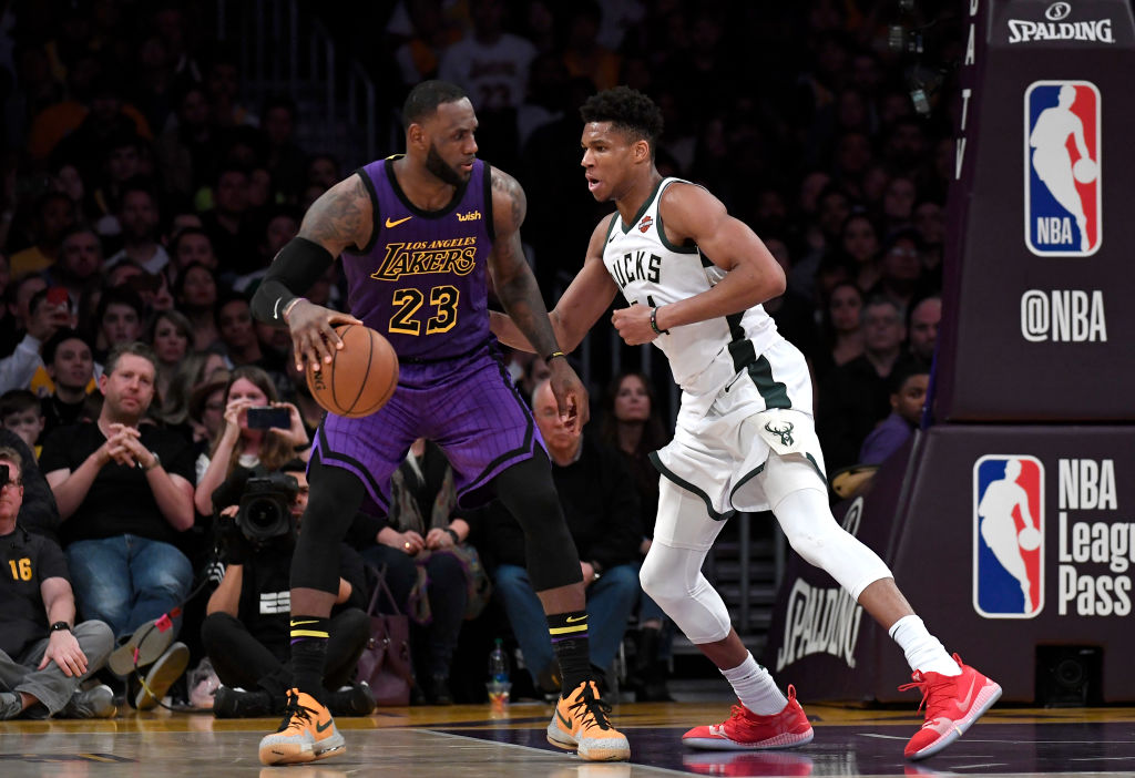 LeBron James Giannis Antetokounmpo Lakers Bucks Los Angeles 2019