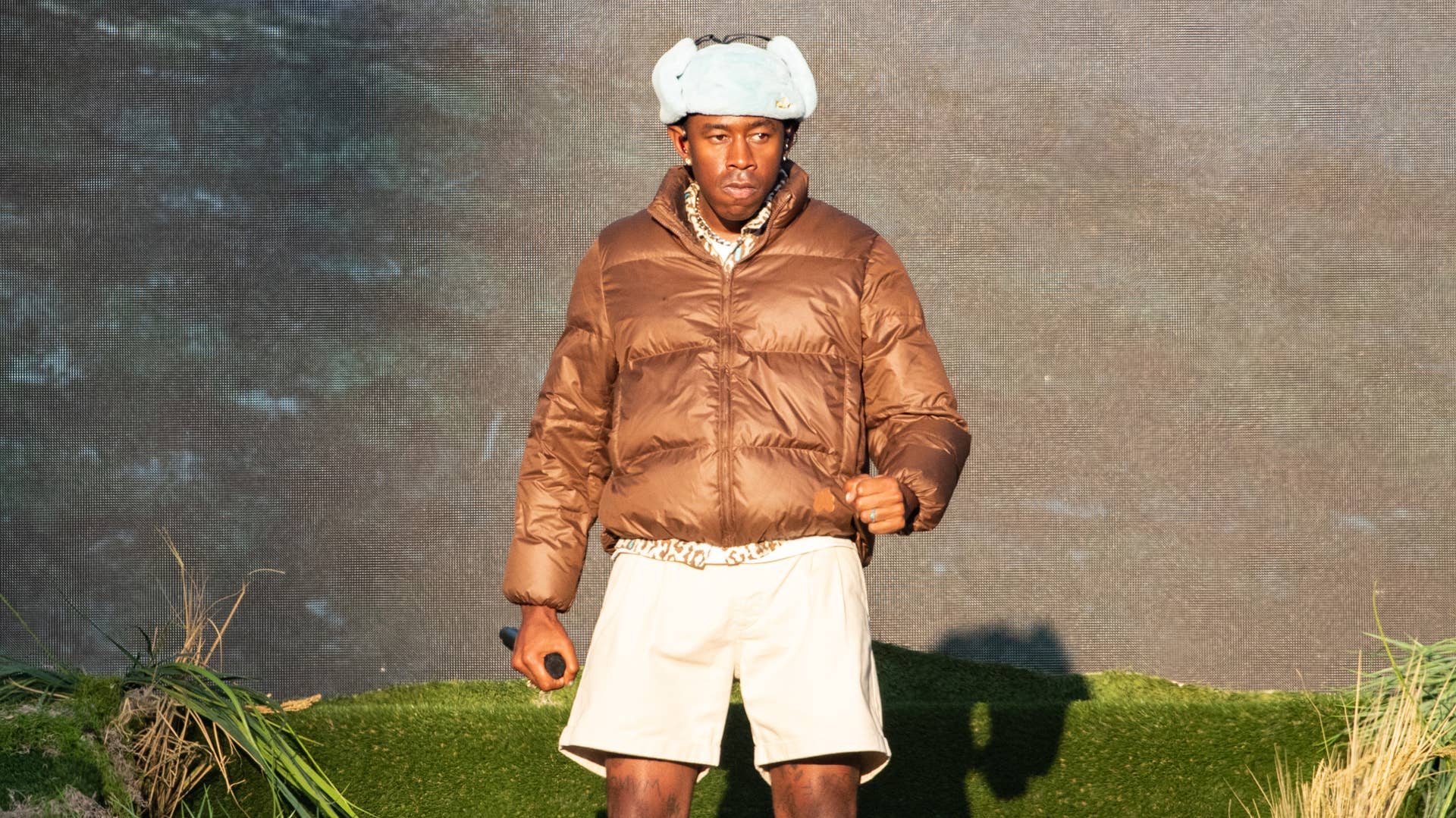 Tyler, the Creator seen performing onstage at a festival.