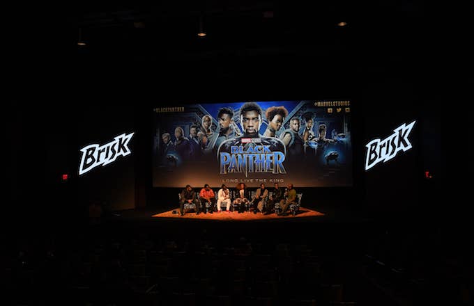 A 'Black Panther' advanced screening.