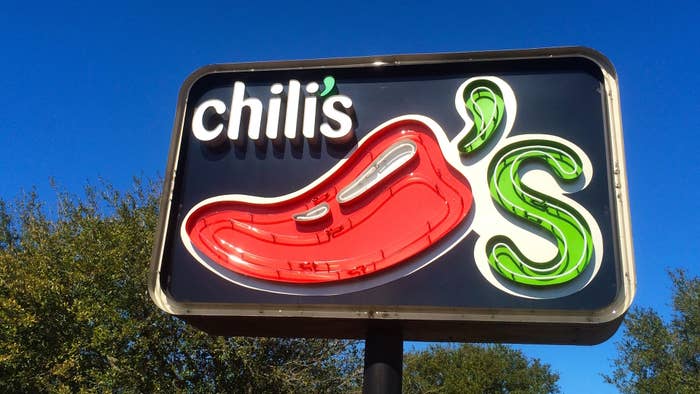 Sign for Chili&#x27;s restaurant at Jacksonville Beach, Florida, USA