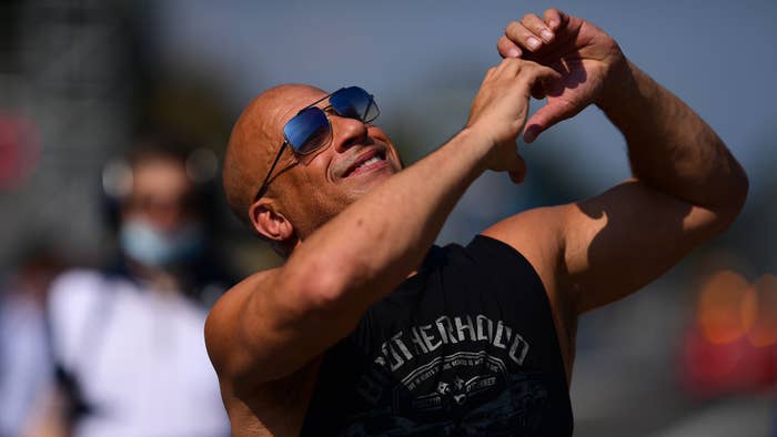 Vin Diesel appears at the F1 Grand Prix of Italy