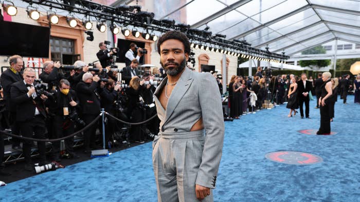 Donald Glover at Oscars event red carpet