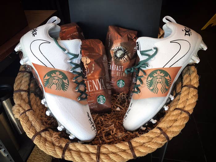 Starbucks Nike Custom Cleats