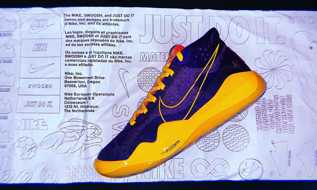 Nike By You KD 12 Court Purple Amarillo University Red