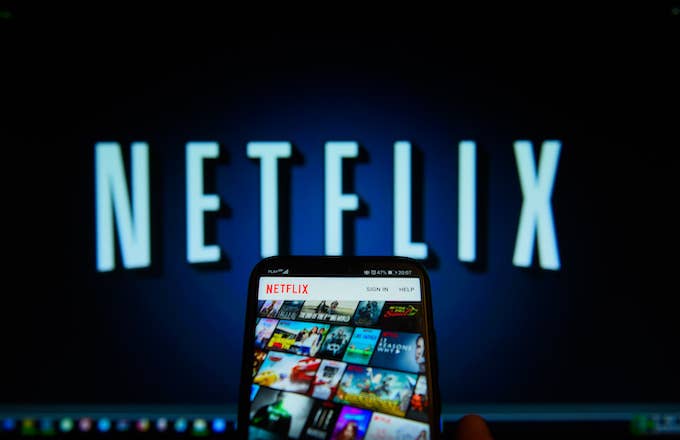 Netflix app is seen on an android mobile phone.