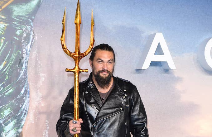 Jason Momoa attends the World Premiere of &#x27;Aquaman&#x27; at Cineworld Leicester Square.