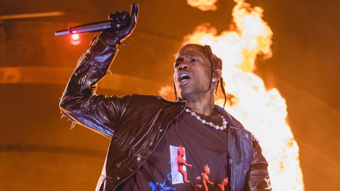 Travis Scott performs at Astroworld Fest 2021