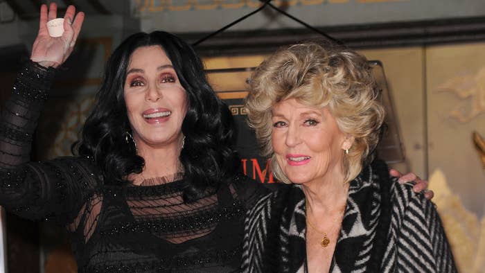 Cher and her mother Georgia Halt during a ceremony at Grauman&#x27;s Chinese Theatre