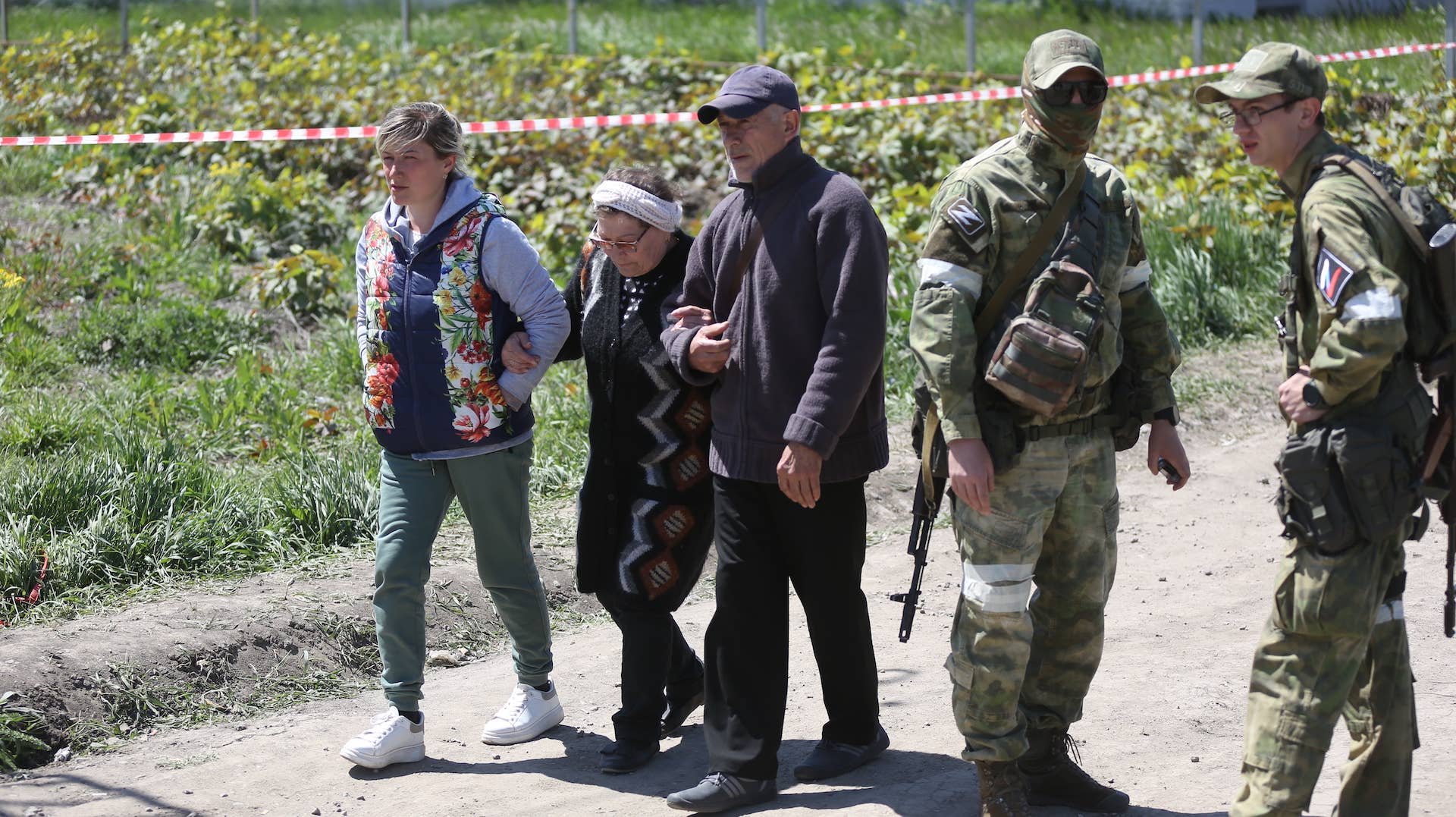 Civilians being evacuated from the Azovstal steel mill in Mariupol