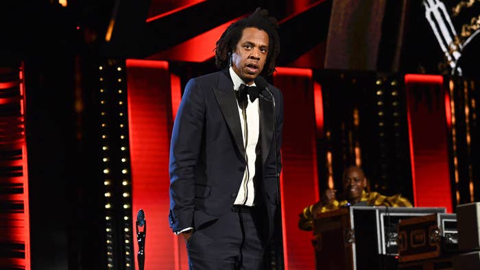 Jay Z at Rock and Roll Hall Of Fame Induction Ceremony