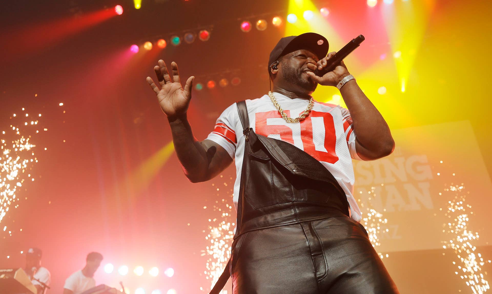 50 Cent performs onstage during Power Book event