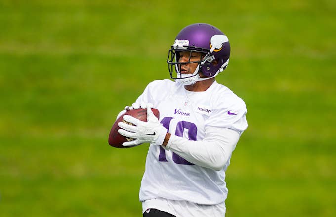 Minnesota Vikings wide receiver Michael Floyd (18) catches a pass