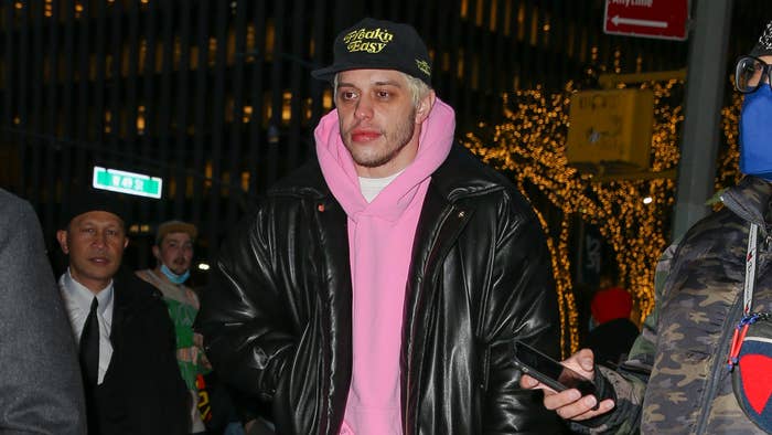 Pete Davidson is pictured walking in the city