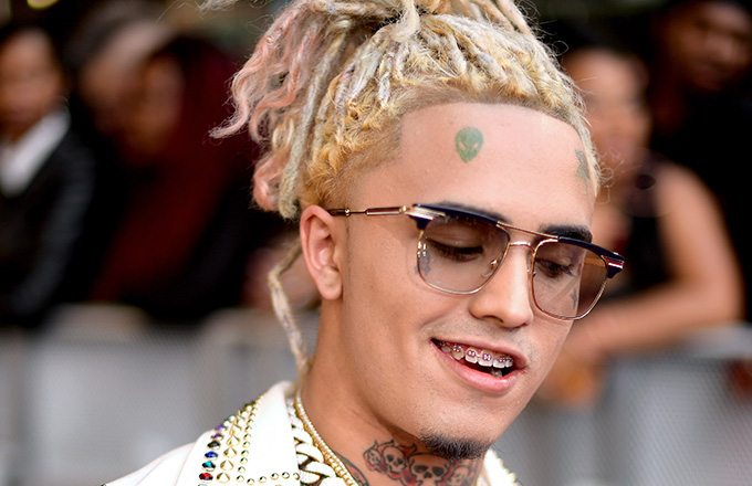 Lil Pump Tattooed himself  new face Tattoo  YouTube