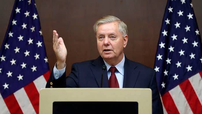 Lindsey Graham photographed in 2019