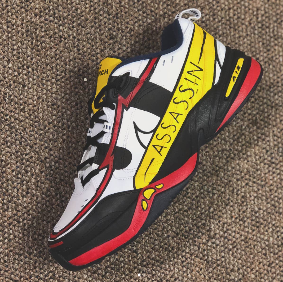 'Simpsons' Assassin Sneaker Nike Air Monarch by Mache Customs
