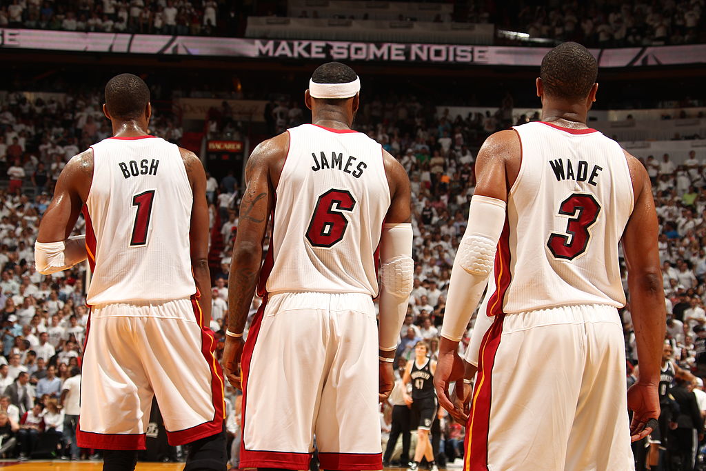 Chris Bosh LeBron James Dwyane Wade Miami Heat 2014